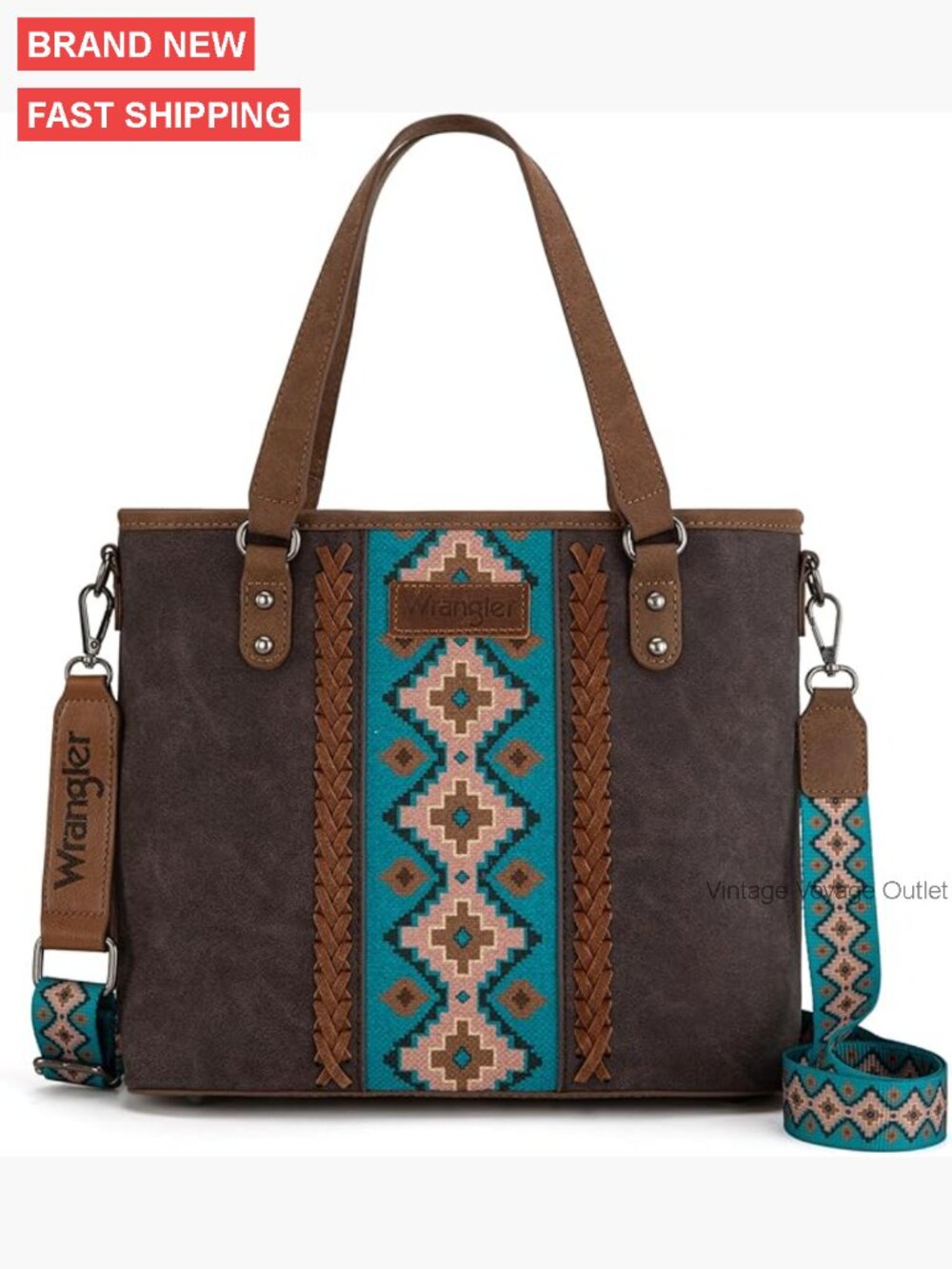 Medium Tote Bag with Detachable Strap, Top Zipper, Interior Pockets